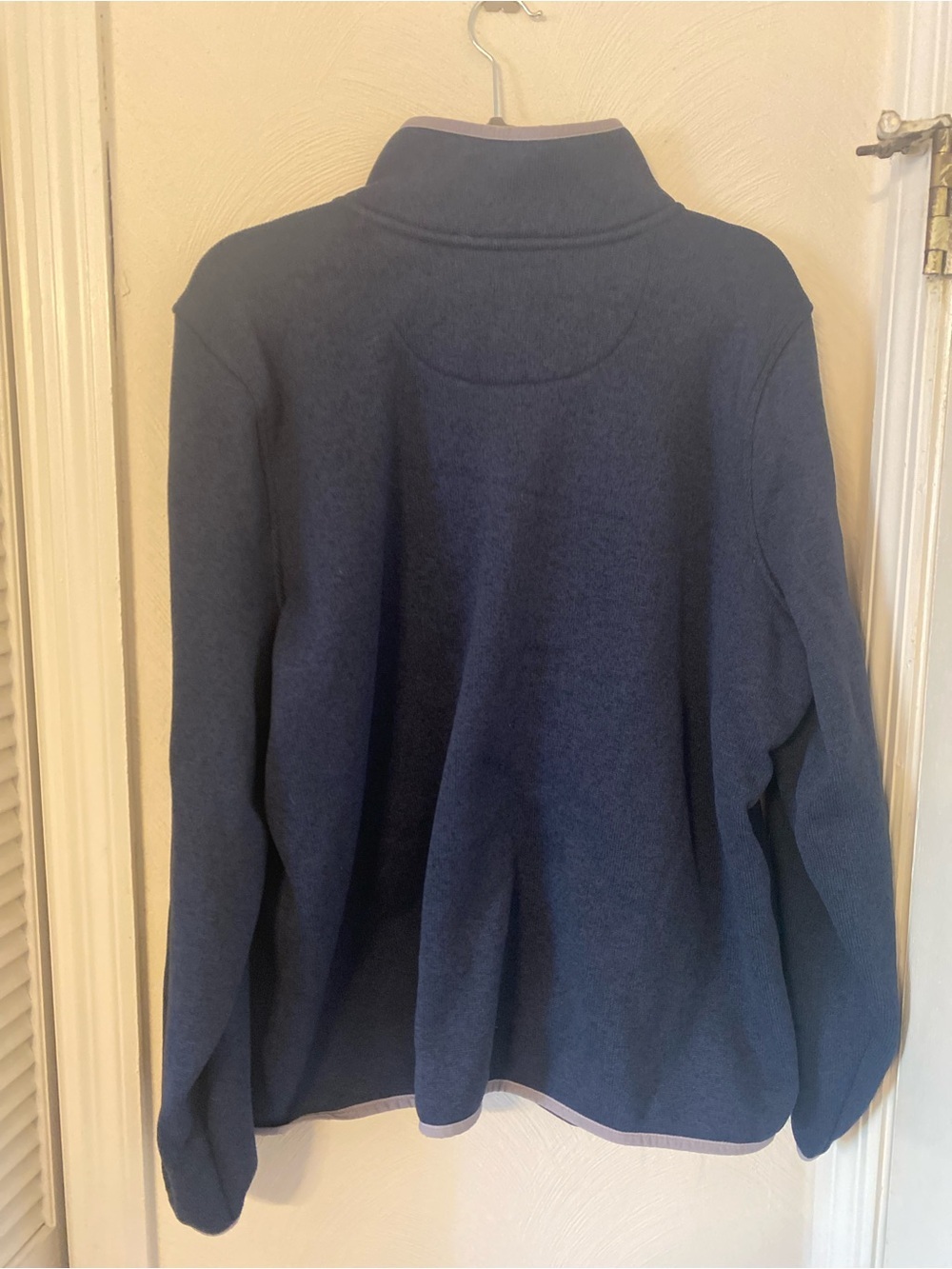 LL Bean Womens 3X Fleece Pullover Navy Snap Neck Outdoor Hiking Cozy Plus Size - Picture 3 of 4